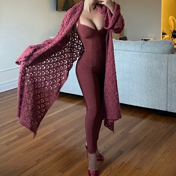 Gorgeous Alexia Admor knit orange shawl/sweater😍🧶 - Picture 3 of 6